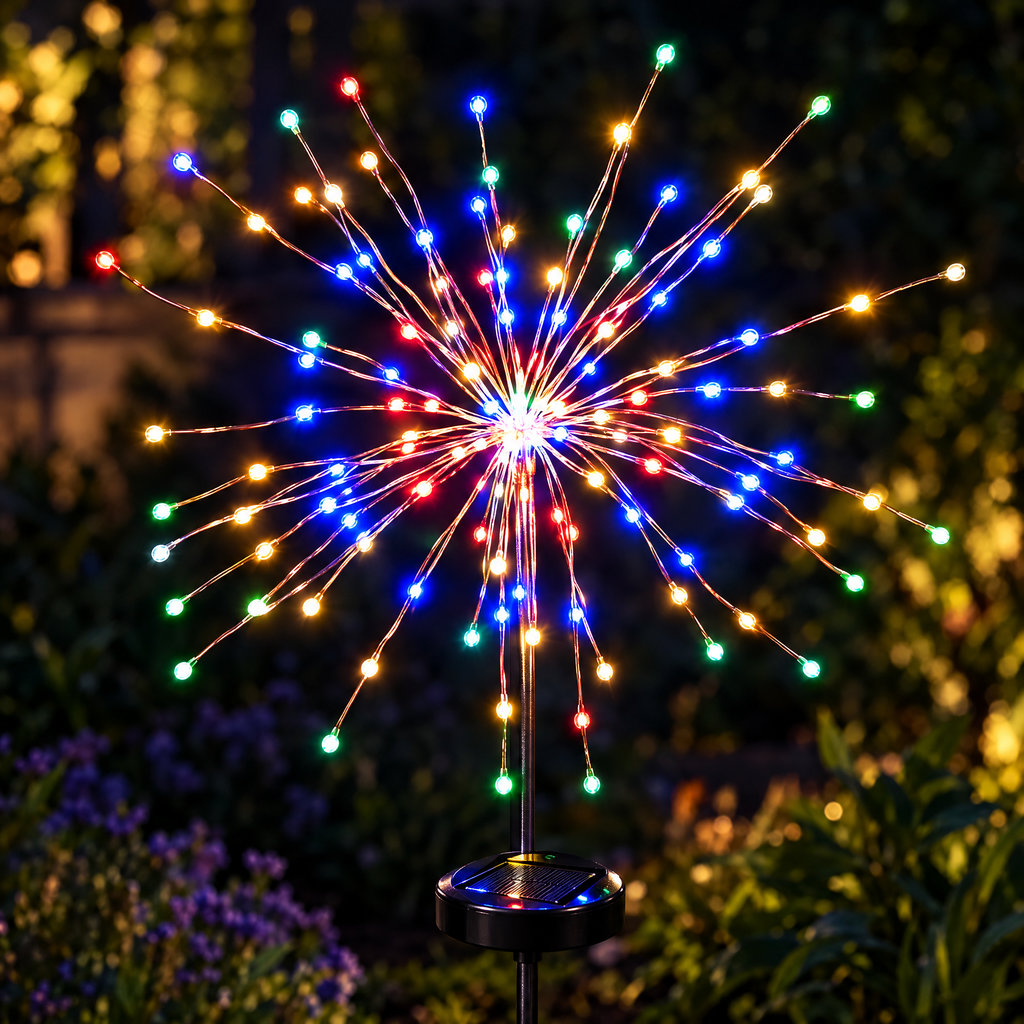 Pack 2 Luces Solares Fuegos Artificiales, Para jardín - foto 5