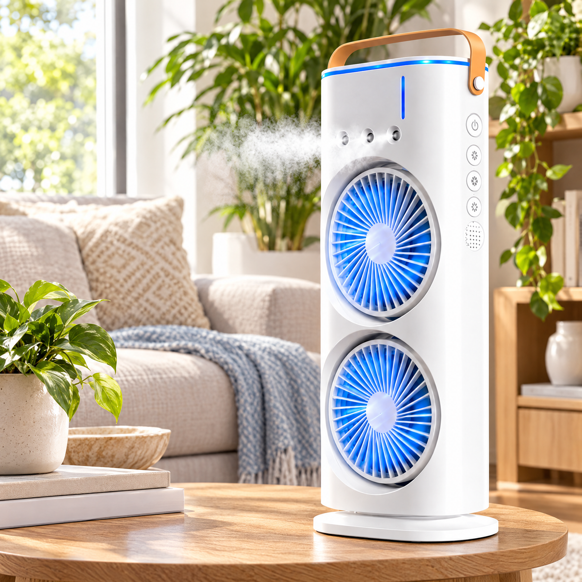 Ventilador Doble 3 en 1, Ventila, refresca y humidifica - foto 5