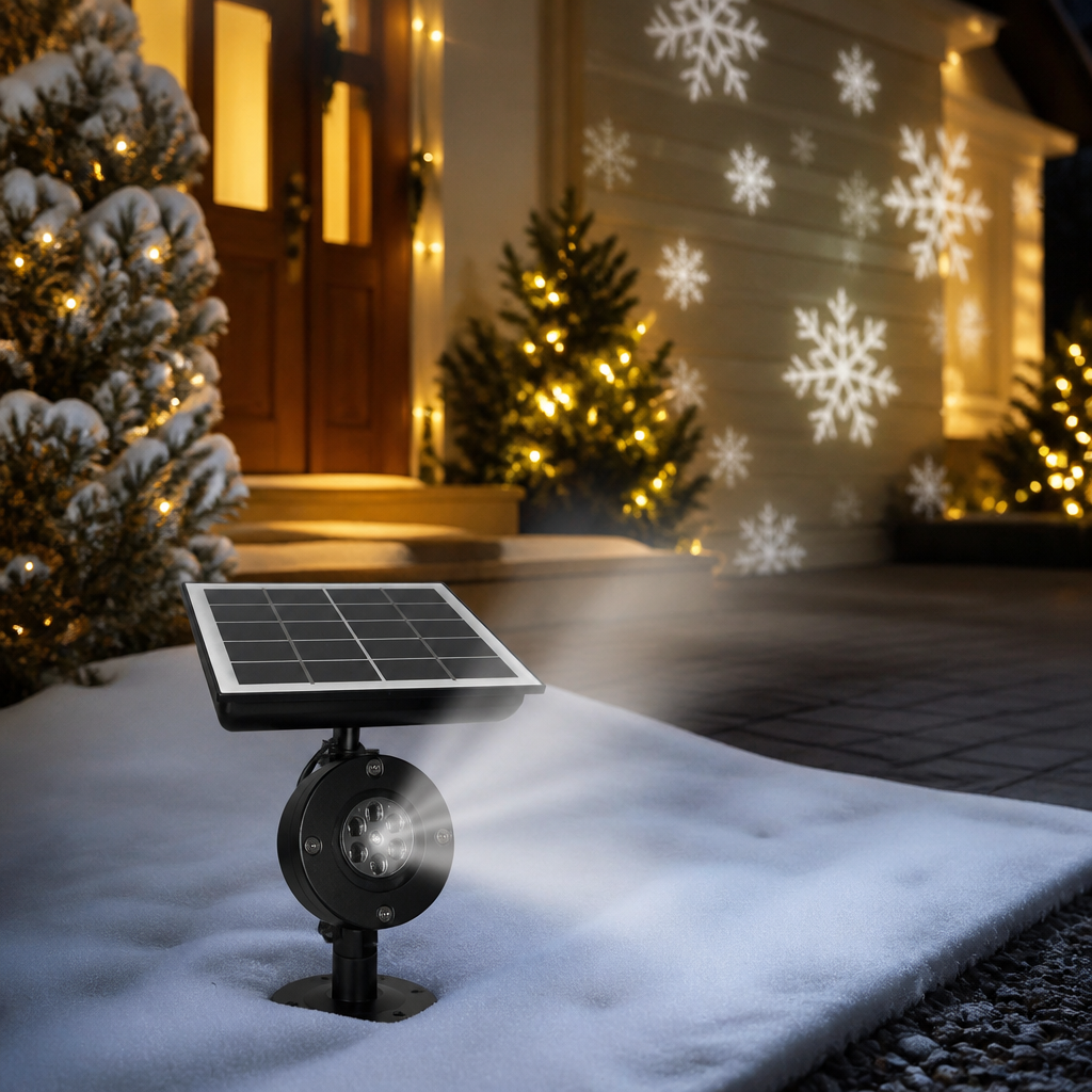 Luces Solares Navideñas Efecto Nieve - foto 4