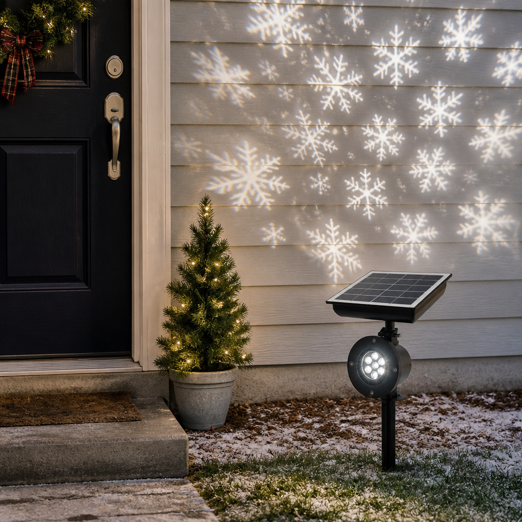 Luces Solares Navideñas Efecto Nieve - foto 3