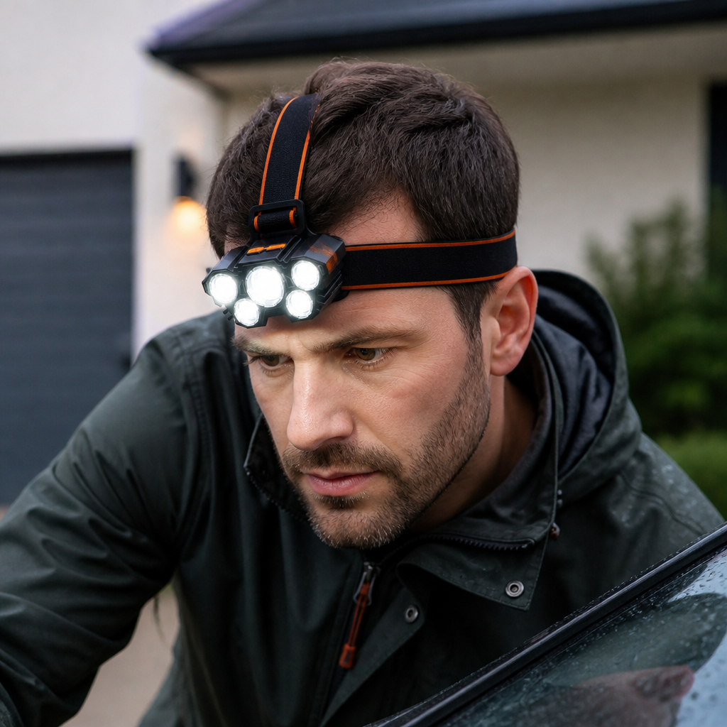 Linterna Frontal LED Recargable 4 Modos - foto 3
