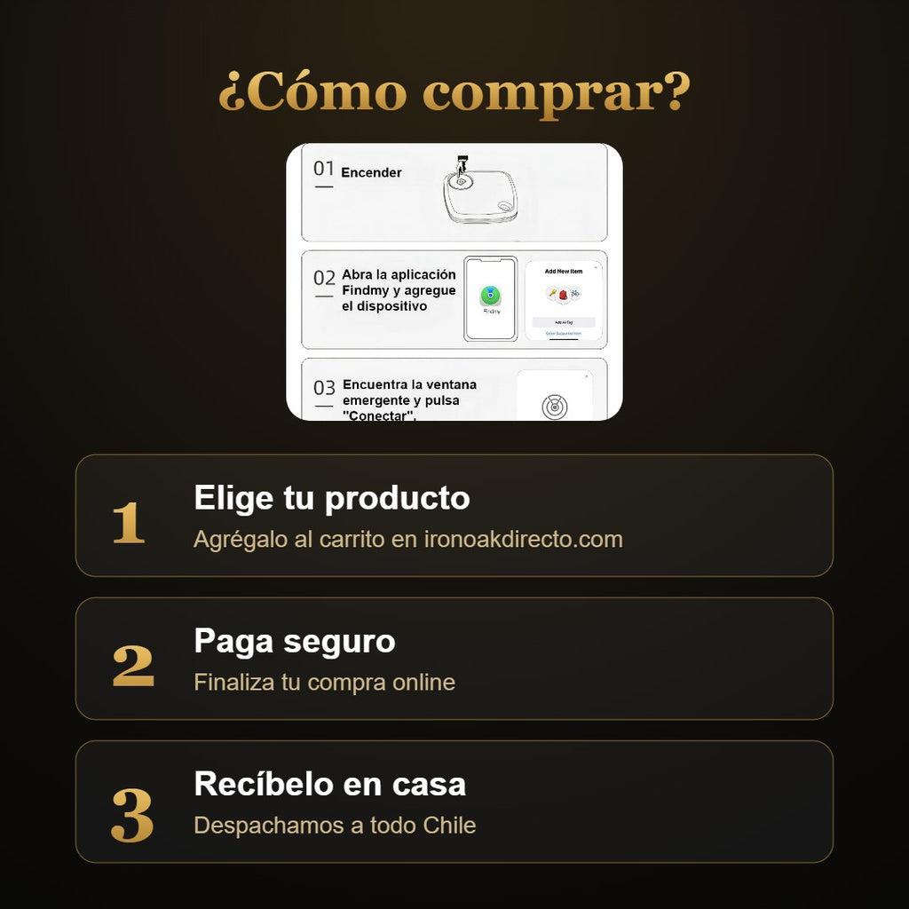 Localizador Tag compatible con iPhone - beneficios y características - Iron Oak Chile