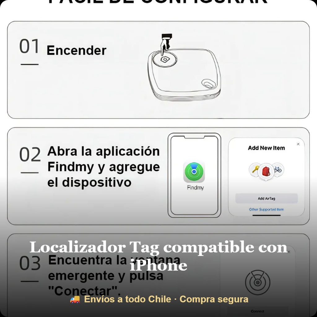 Localizador Tag compatible con iPhone - vista 6 - Iron Oak Chile