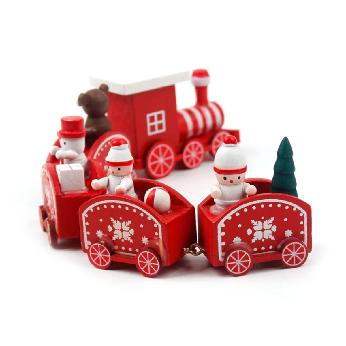 Mini Tren Navideño de Madera - Iron Oak Chile