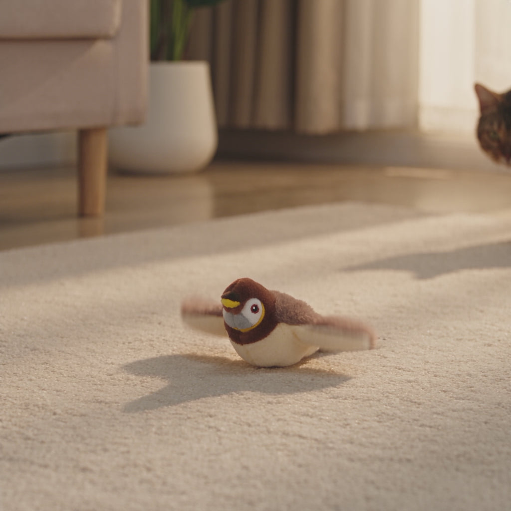 Pájaro Interactivo con Sonido para Gatos