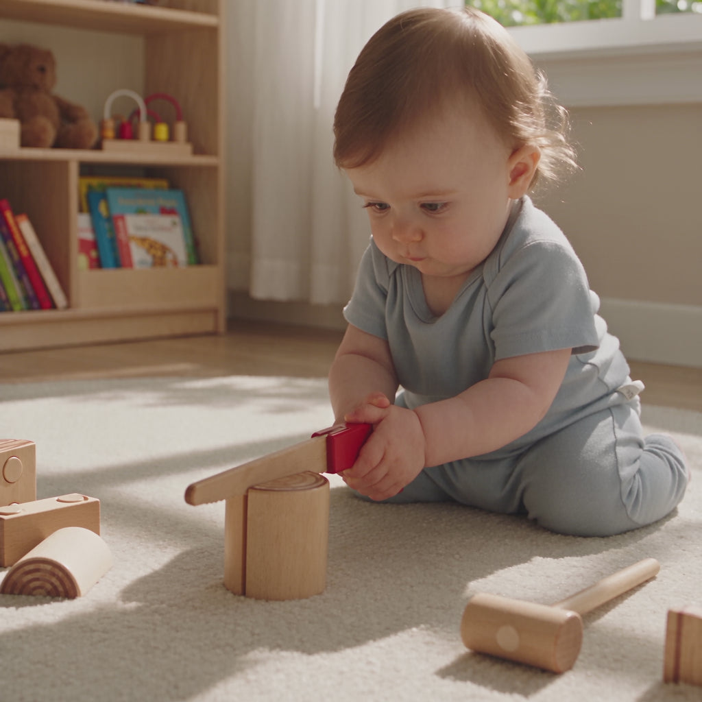 Juego de Leñador Montessori de Madera | Corta Troncos